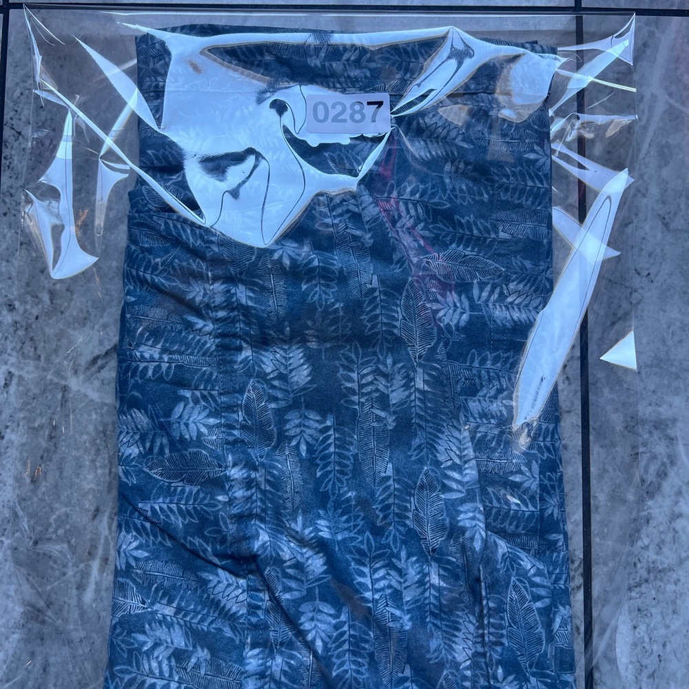 L.L. Bean Mens Blue Palm Leaf Print Traditional Fit Button Up Short Sleeve Shirt - Picture 8 of 8